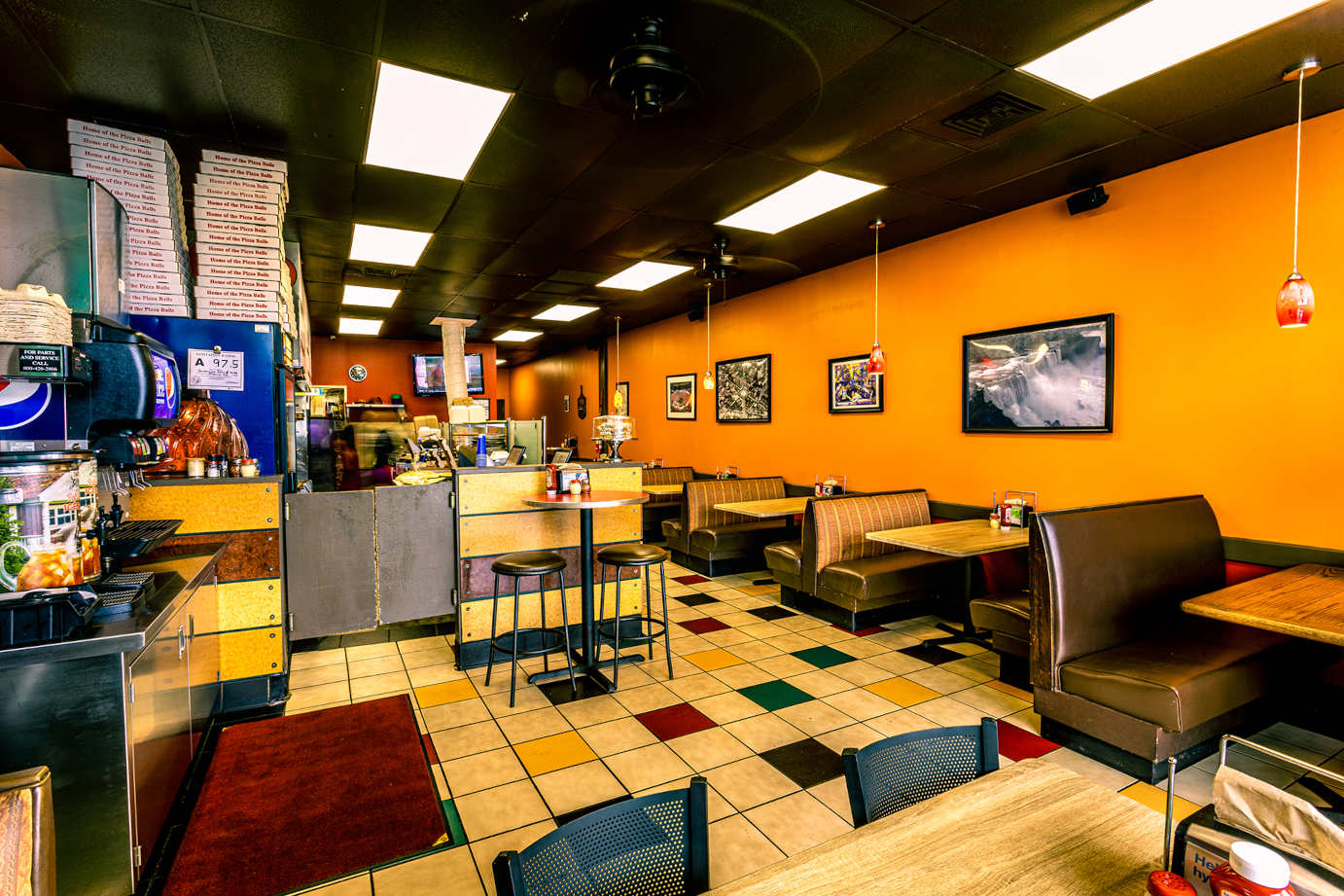 Interior, dining area